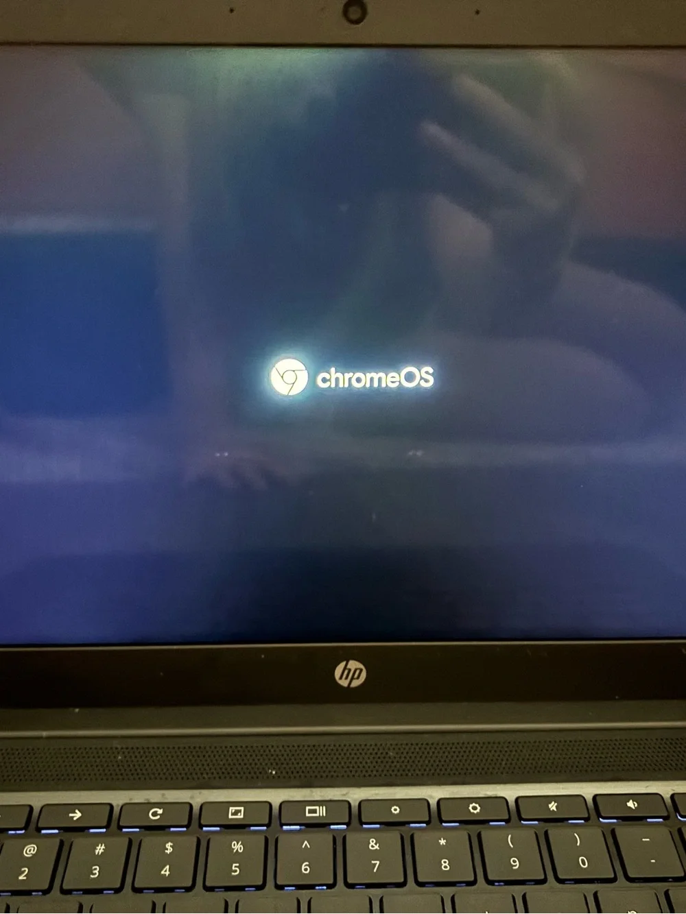 HP Chromebook Laptop in Black with Chrome Logo